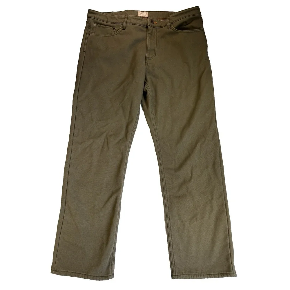 Weatherproof Vintage Men's 38X32 Regular Fit Fleece Lined Pants Workwear Chore